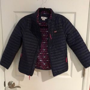 Vineyard Vines girl’s jacket quilted. Size S 7-8